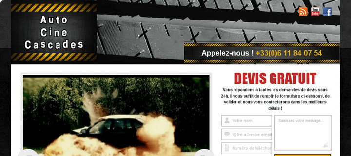 Aperçu de la page d'accueil du site Cascades.fr