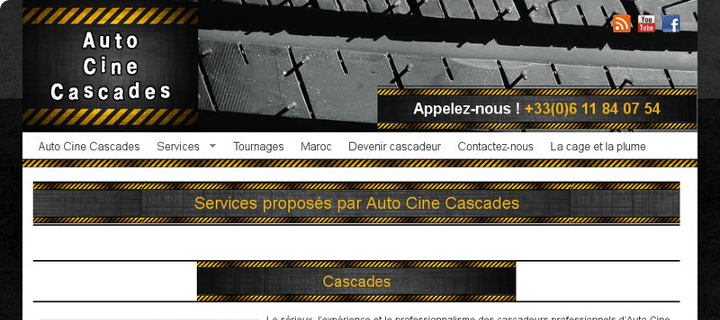 Modèle de page interne du site Cascades.fr